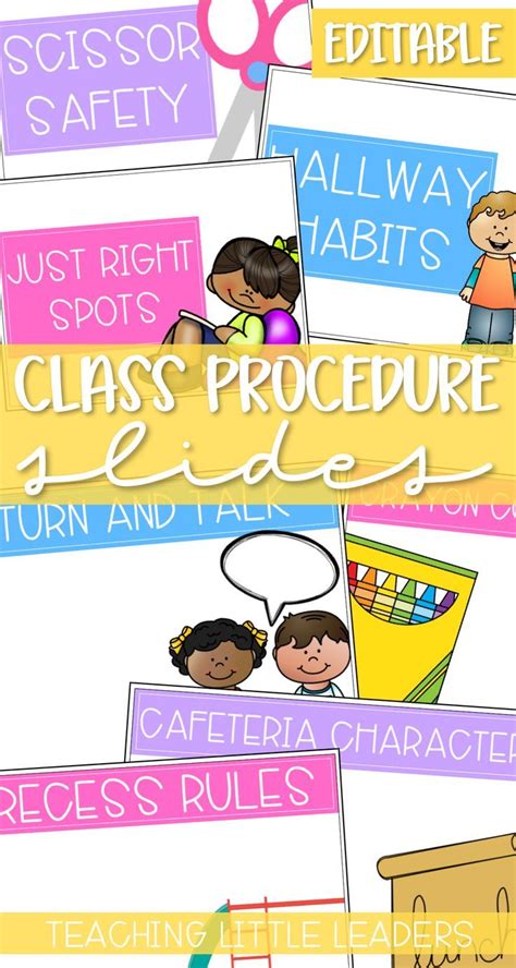 Editable Classroom Procedure Slides For Ppt And Flipchart Classroom