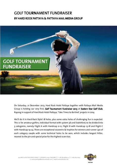 Press Release Sport Event Golf Tournament Fundraiser By Hard Rock