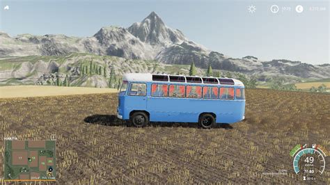 Farming Simulator 2019 Paz 672 Bus Car Araba Mod Fs19 Youtube