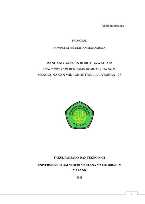 Contoh Proposal Tesis Uin Malang