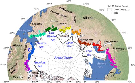 Location Map Of The Arctic Region Showing Geographic Regions Referred