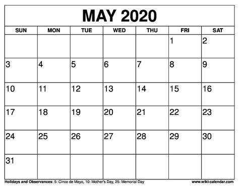 Get Blank Calendar May 2022 Printable Best Calendar Example