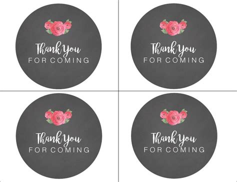 A free, customizable thank you card template in word. Personalized Wedding Favor Circle Label Stickers for Party ...