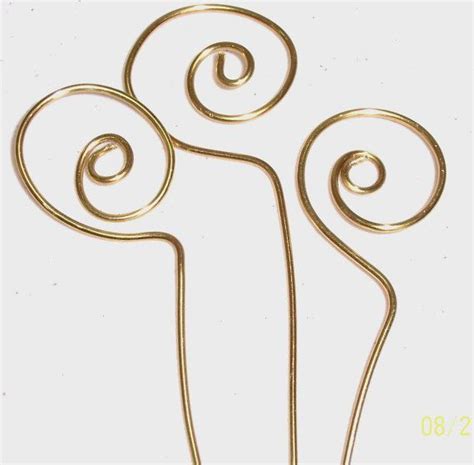 25 Place Card Holders Photo Aluminum Jewelry Wire Swirl Gold 4 Etsy