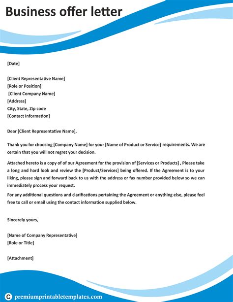 Business Offer Letter A Letter By Which We Can Offer Anything To Our