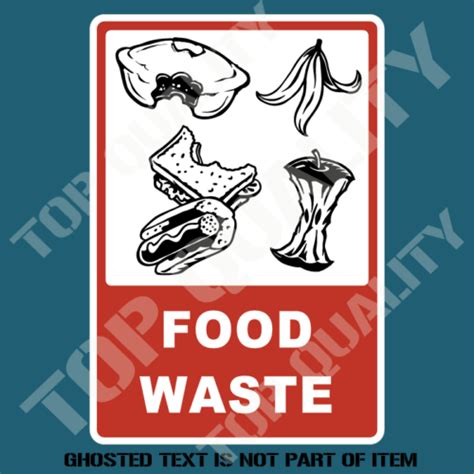 Food Waste Decal Sticker Recycle Garbage Bin Oh S Commercial Safety