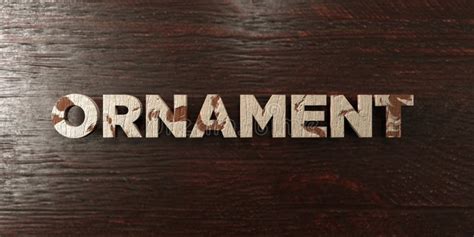 Ornament Grungy Wooden Headline On Maple 3d Rendered Royalty Free
