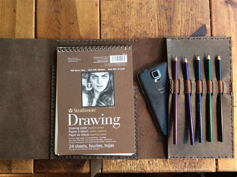Strathmore Sketchbook Refillable Leather Sketchbook Journal With 3