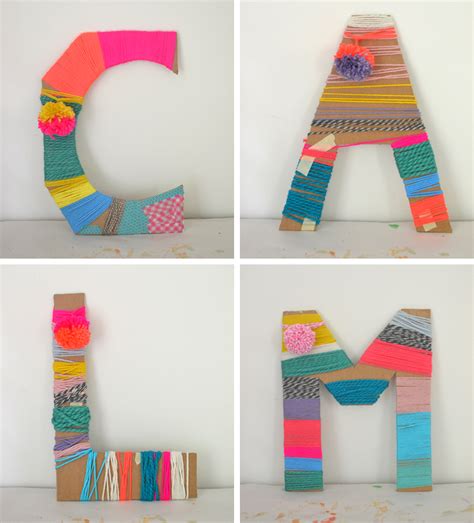 Yarn Wrapped Cardboard Letters Artbar