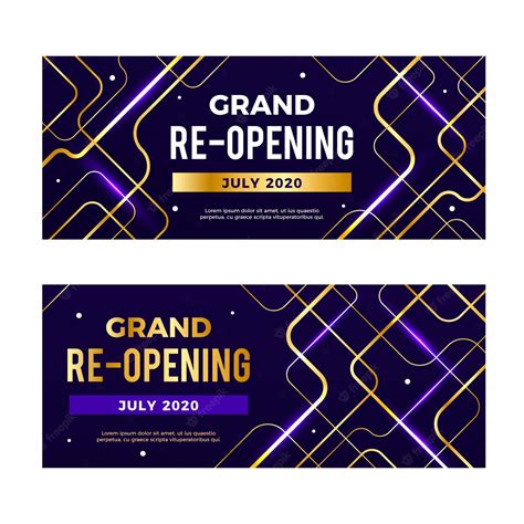 Premium Vector Grand Re Opening Banners