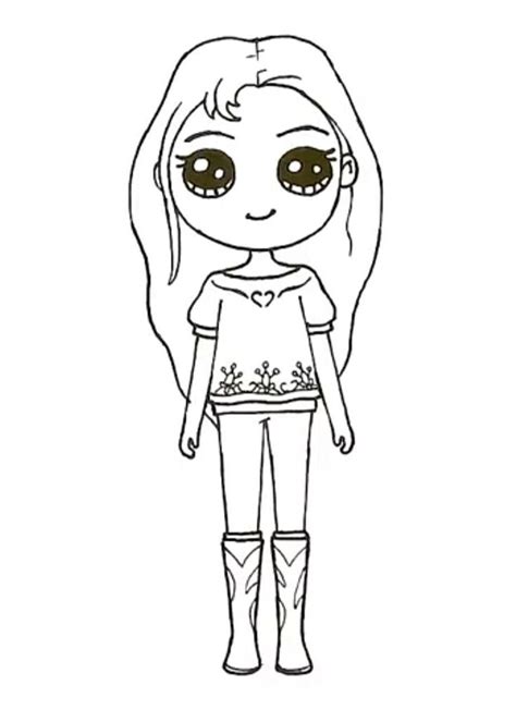 Zooming images support multiple languages. Cute Kawaii Girl Coloring Pages Pin by Anel Van On Fun ...