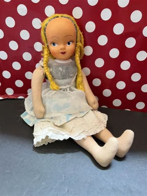 Vintage 1940s 1950s Sawdust Cloth Doll Polish Poland Mask Celluloid Face 15 39 99 Picclick