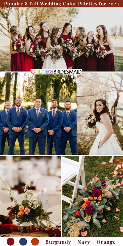 Popular Fall Wedding Color Palettes For Colorsbridesmaid