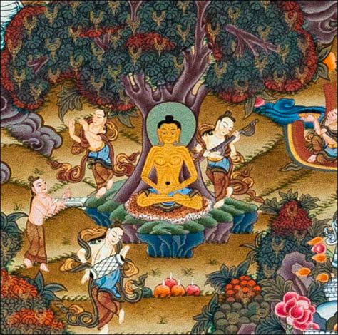 The Life Of Buddha Narrated In Traditional Thangka