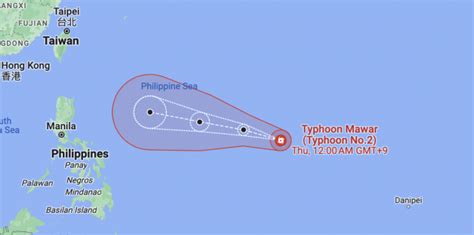 Typhoon Mawar Path Eye Narrowly Passes Guam Before Moving Towards The