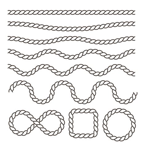 Swaying Black Nautical Ropes 2048457 Vector Art At Vecteezy