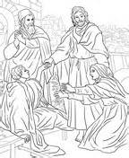 Jairus seeks jesus to ask him to come and heal his daughter. Jesus Raises Jairus Daughter coloring page | Free ...