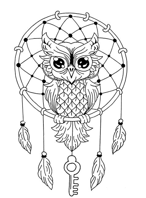 Unique Owl Dreamcatcher Mandala Mandalas With Animals