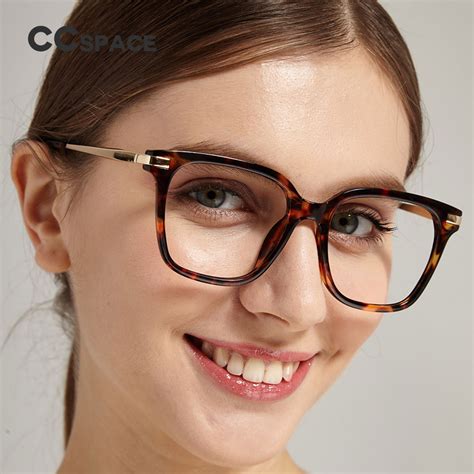 Ccspace 45504 Ladies Square Glasses Frames Men Women Brand Designer Optical Eyeglasses Fashion