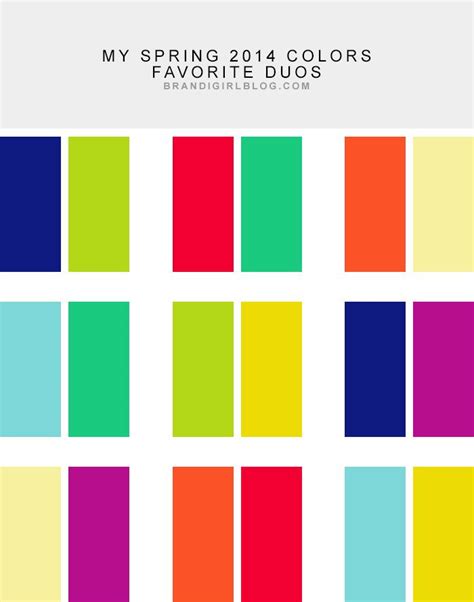 My Spring 2014 Colors Duos Good Color Combinations Color Color Combos