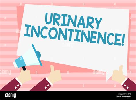 Handwriting Text Urinary Incontinence Conceptual Photo Uncontrolled Leakage Of Urine Loss Of