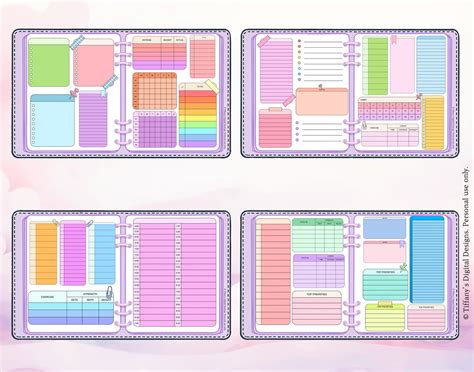 Planner Widgets Nude Colors Digital Stickers Pack Goodnotes Etsy