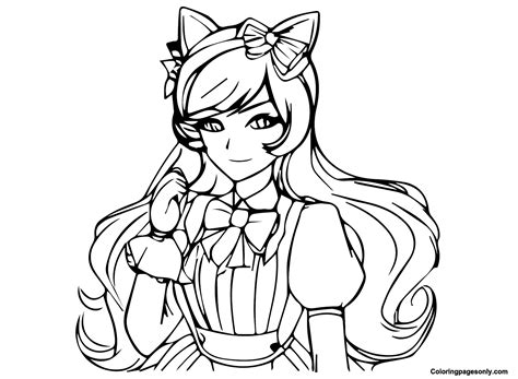 Aphmau Anime Coloring Pages Free Printable Coloring Pages
