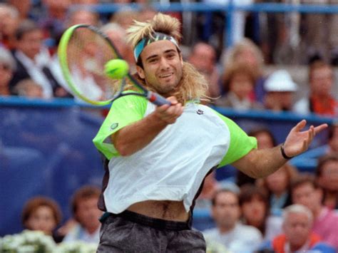Andre Agassi Wild Hair And All Back In The Day Andre Agassi Tennis