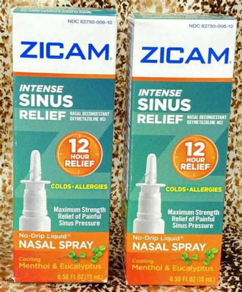 Zicam Intense Sinus Relief Nasal Gel Menthol And Eucalyptus 15ml For Sale Online Ebay