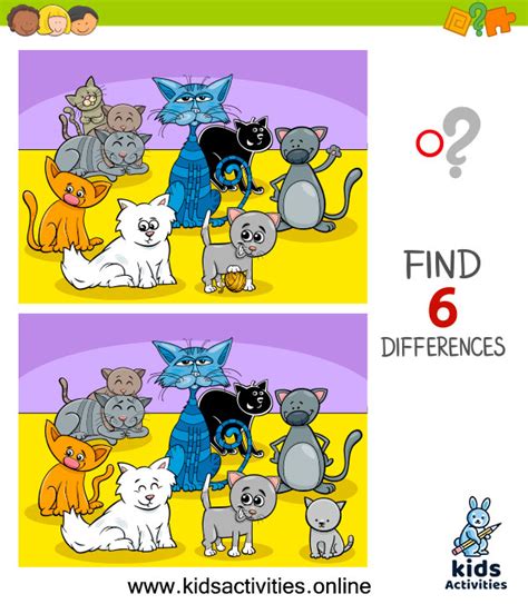 Spot The 6 Differences Between The Two Pictures ⋆ Kids Activities