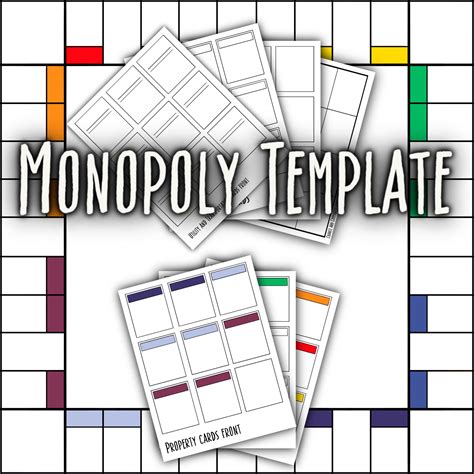 Blank Monopoly Template Etsy