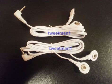 Electrode Lead Wires Cables For Digital Massager Tens 25mm One Pair