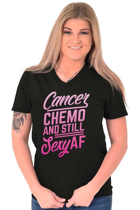 breast cancer chemo funny cute sexy af t v neck t shirts women v neck tees ebay