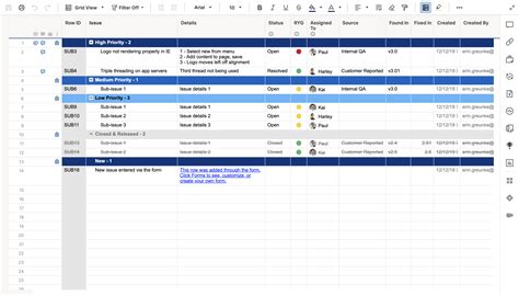 Issue Tracker With Form Template Smartsheet