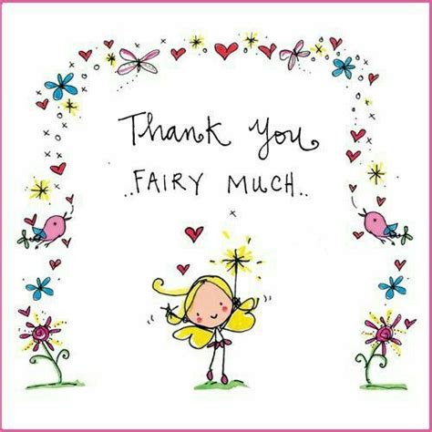 Thank You Fairy Cute Thank You Cards Happy Birthday Notes Birthday