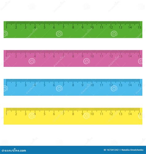 Rulers In Centimeters And Millimeters Stock Photo