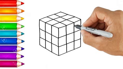 Como Dibujar Un Cubo Rubik D Paso A Paso Video Entretenido Youtube