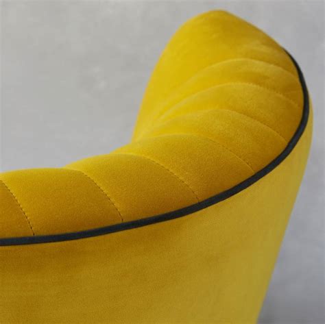 Yellow Velvet Mid Century Cocktail Chair By Fern And Grey