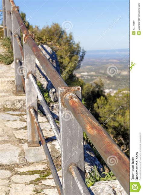 Railing Stock Image Image Of Rural Stone Outdoors 47735559