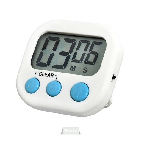 Digital Kitchen Timer Big Digits Loud Alarm Magnetic Backing Stand Lcd