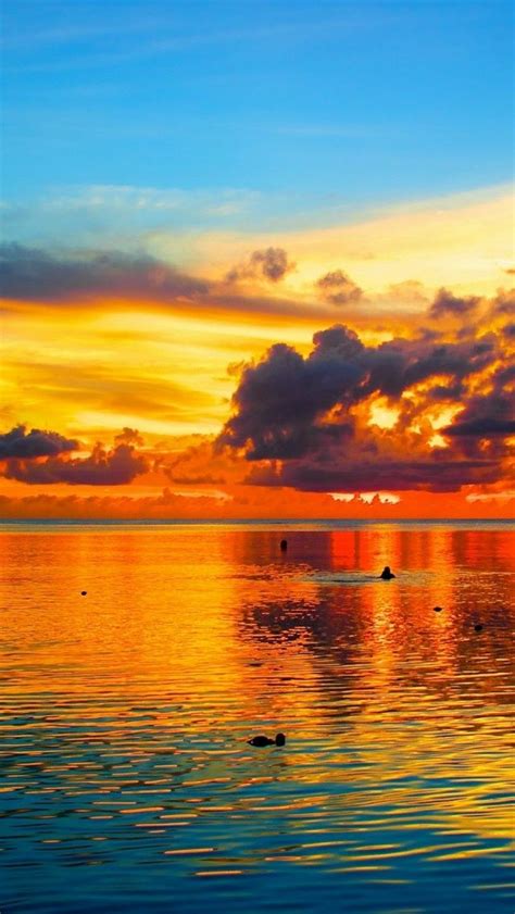 Pacific Ocean Sunset Sunset Over Guam Pacific Beautiful Sunrise