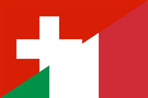 Crasi Fra Le Bandiere Della Confederazione Svizzera E Della Repubblica