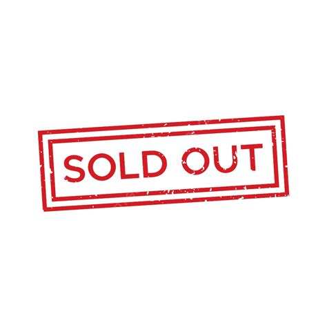 Sold Out Clipart Hd Png Red Rectangular Sold Out Stamp Sold Badge