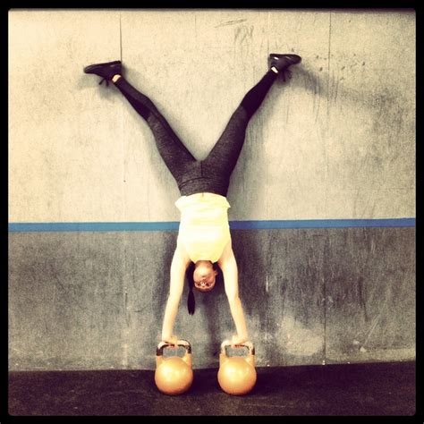 Kettle Bell Handstands Next Week It Will Be One Handed Crossfit