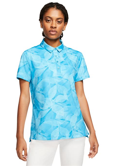 Nike Womens Dri Fit Uv Fairway Floral Print Golf Shirts
