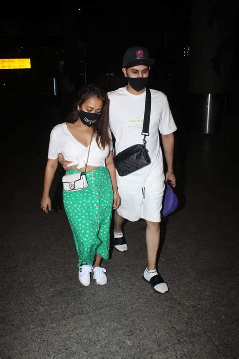 Neha Kakkar And Rohanpreet Set Couple Fashion Goals As They Head Out Of Airport In Pics News
