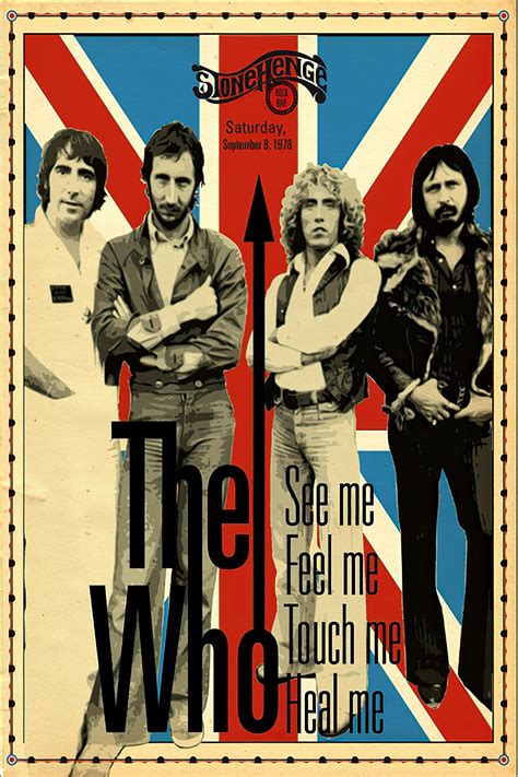 The Who Stonehenge 1978 Concert Rock Poster Reproduction 12x18