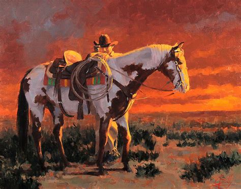 Cowboy And Horse Painting Free Template Ppt Premium Download 2020