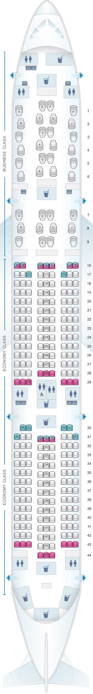 A350 Airbus 1000 Qatar Business Class Seat Map Businesser