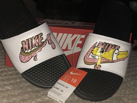 Custom Nike Slidescustomflies Sefanyscustomshoes Nike Slides